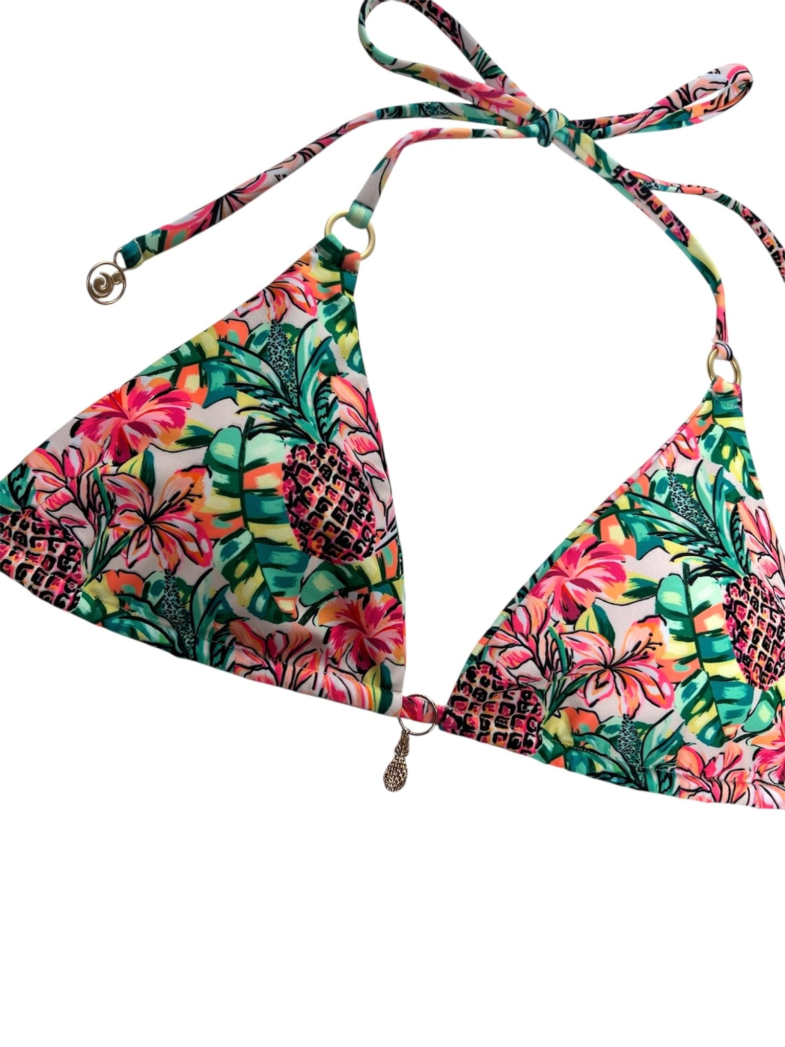 PINEAPPLE BLOOM TRIANGLE TOP - Berry Beachy Swimwear
