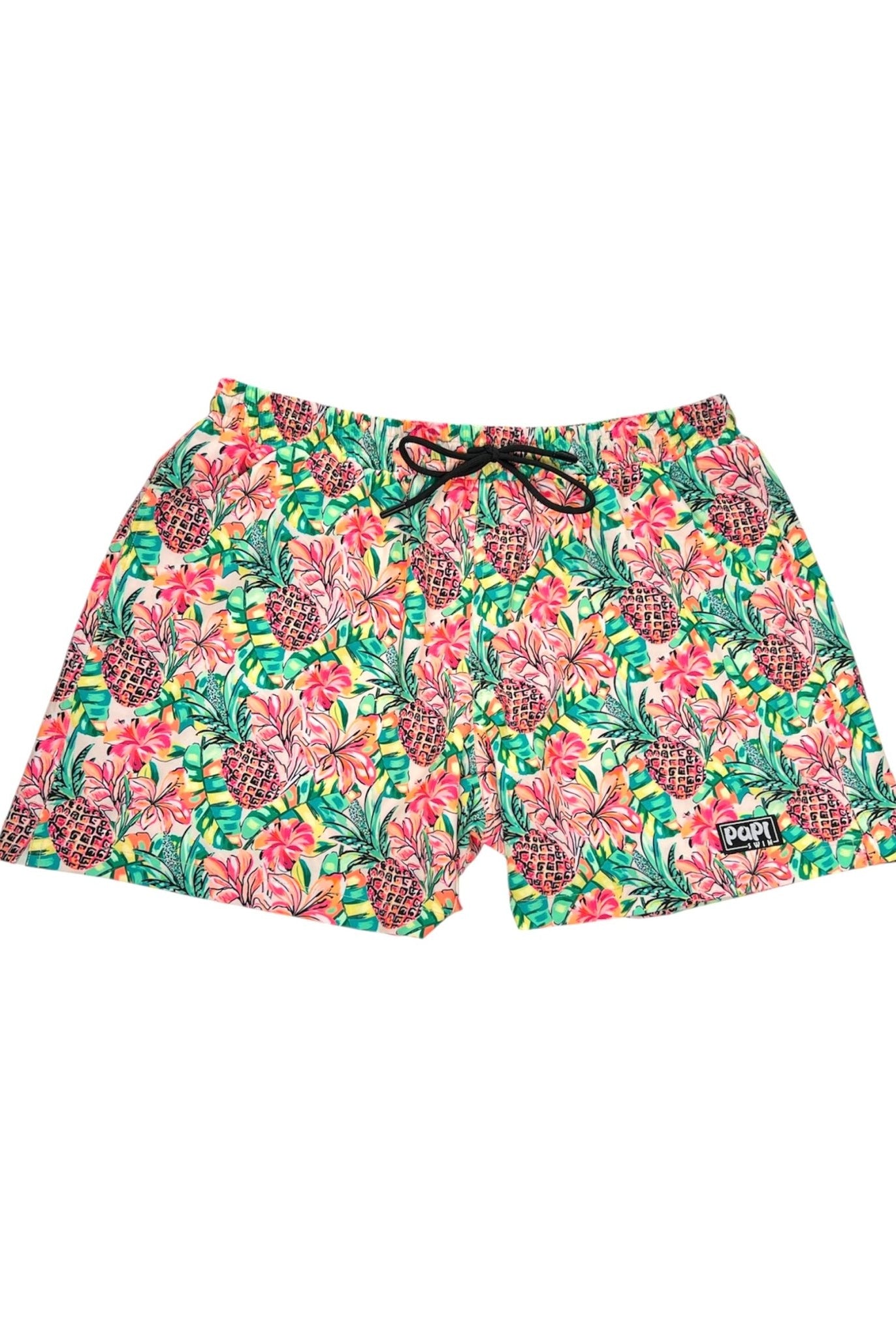 PINEAPPLE BLOOM TRUNKS 5.5" & 7.5" STRETCH - Berry Beachy Swimwear