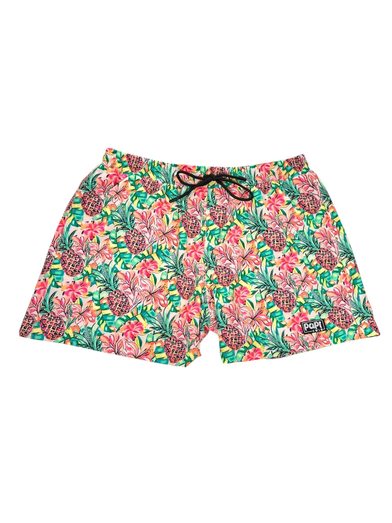 PINEAPPLE BLOOM TRUNKS 5.5" & 7.5" STRETCH - Berry Beachy Swimwear