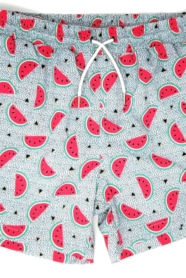 RETRO MELON MEN TRUNKS 5.5" & 7.5" STRETCH - Berry Beachy Swimwear