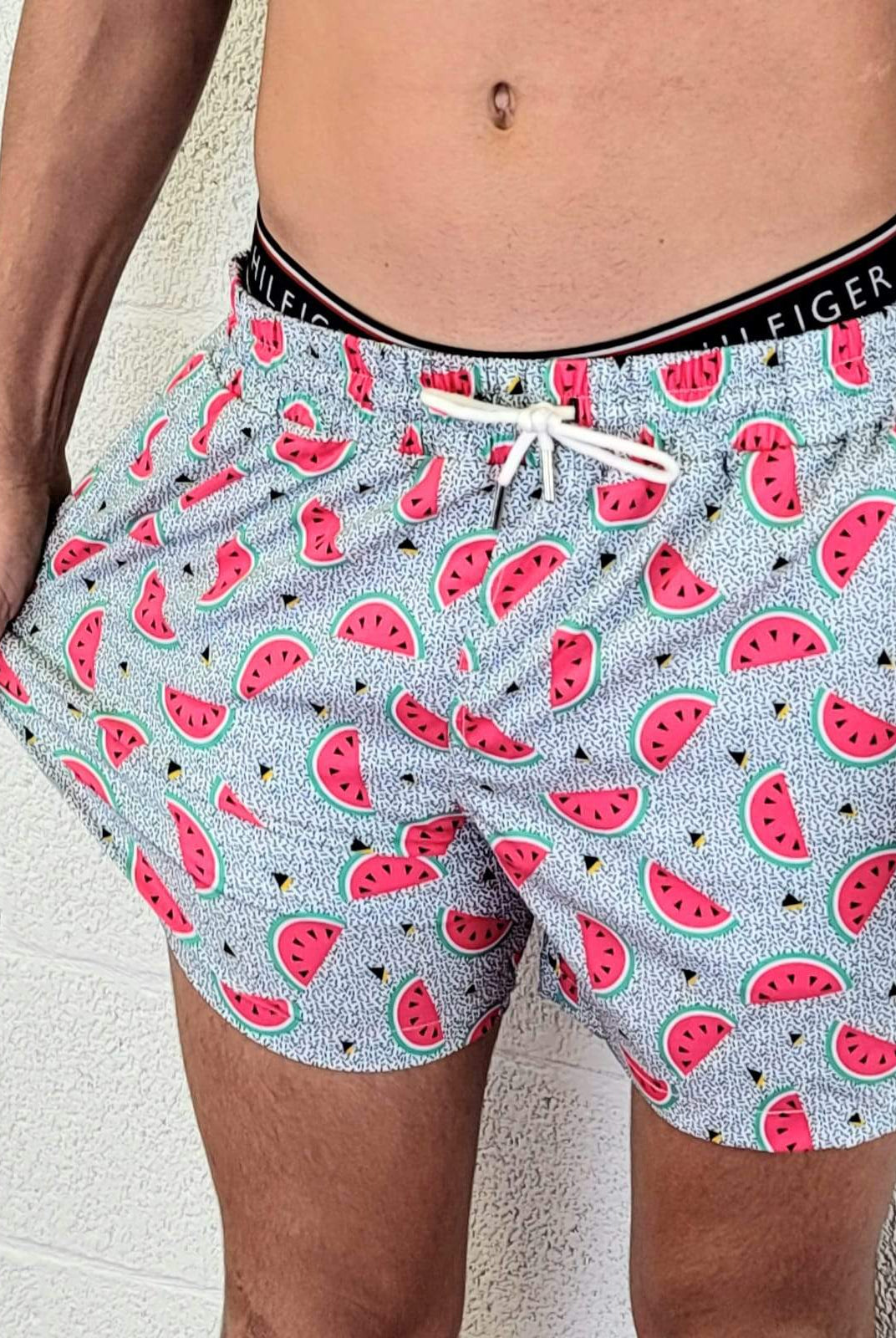 RETRO MELON MEN TRUNKS 5.5" & 7.5" STRETCH - Berry Beachy Swimwear