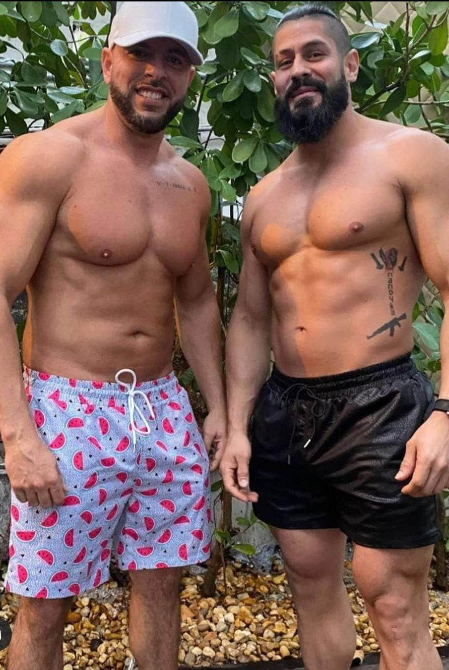 RETRO MELON MEN TRUNKS 5.5" & 7.5" STRETCH - Berry Beachy Swimwear