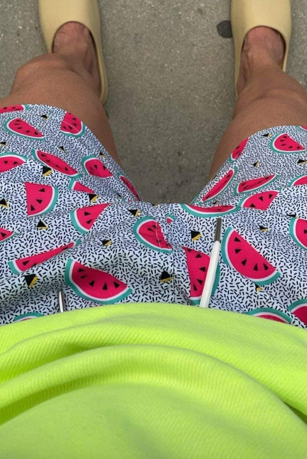 RETRO MELON MEN TRUNKS 5.5" & 7.5" STRETCH - Berry Beachy Swimwear