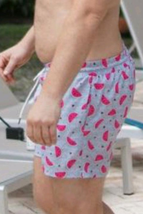 RETRO MELON MEN TRUNKS 5.5" & 7.5" STRETCH - Berry Beachy Swimwear