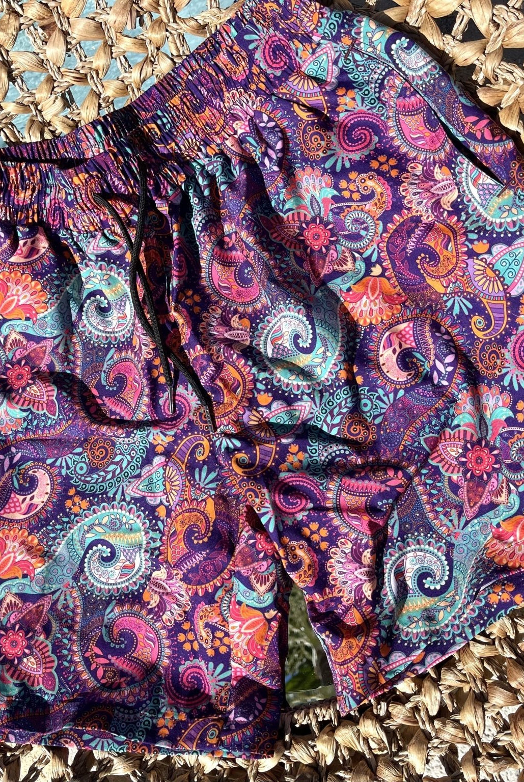 RIDHI MEN TRUNKS 5.5" & 7.5" STRETCH - PAISLEY - Berry Beachy Swimwear