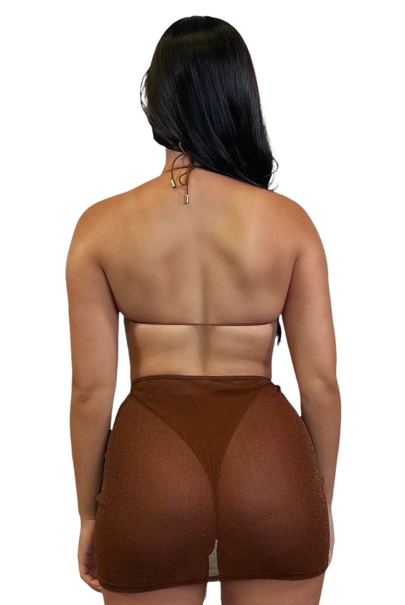 SHEER COVER UP SKIRT - CINNAMON - Berry Beachy Swimwear