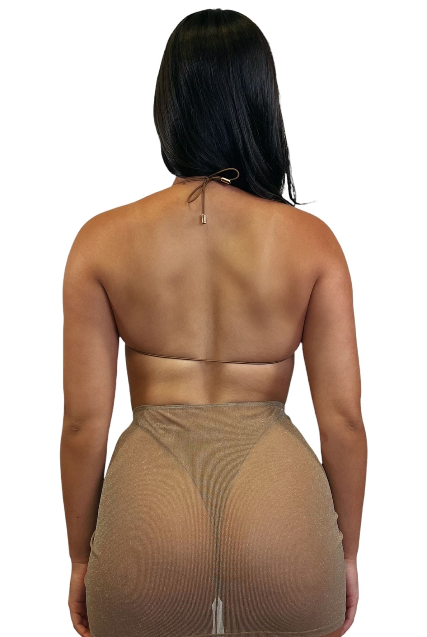 SHEER COVER UP SKIRT - LATTE - Berry Beachy Swimwear