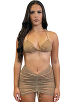 SHEER COVER UP SKIRT - LATTE - Berry Beachy Swimwear
