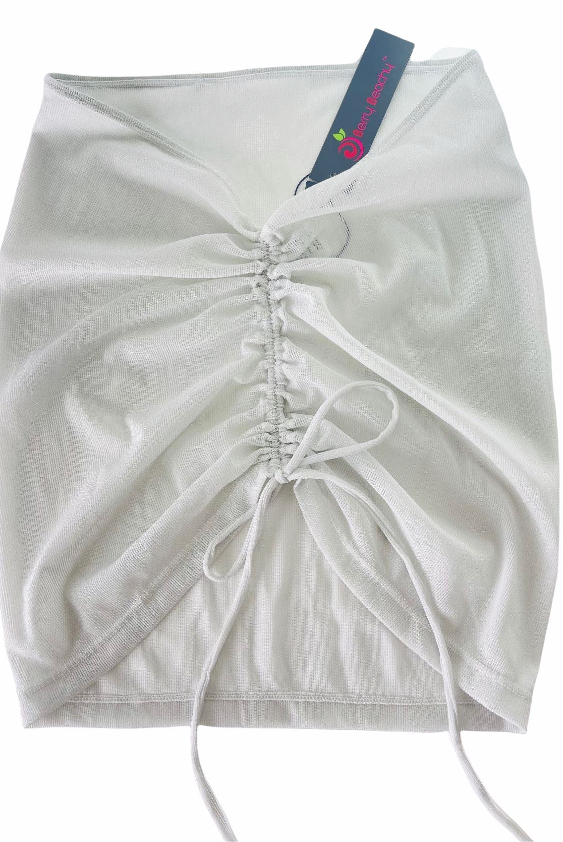 SHEER COVER UP SKIRT - WHITE - Berry Beachy Swimwear