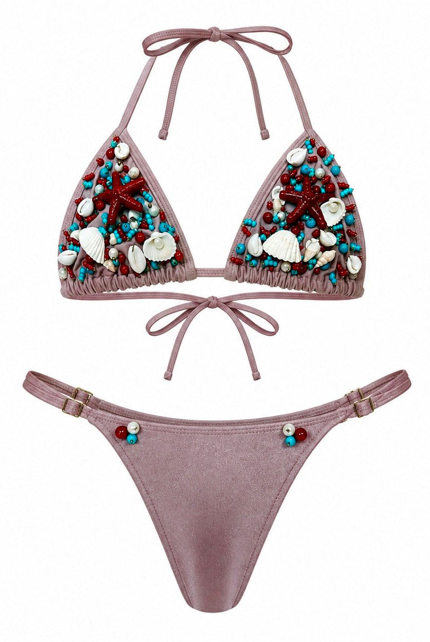SIRENA DEL ARRECIFE SET- CHAMPAÑA MARINA - Berry Beachy Swimwear