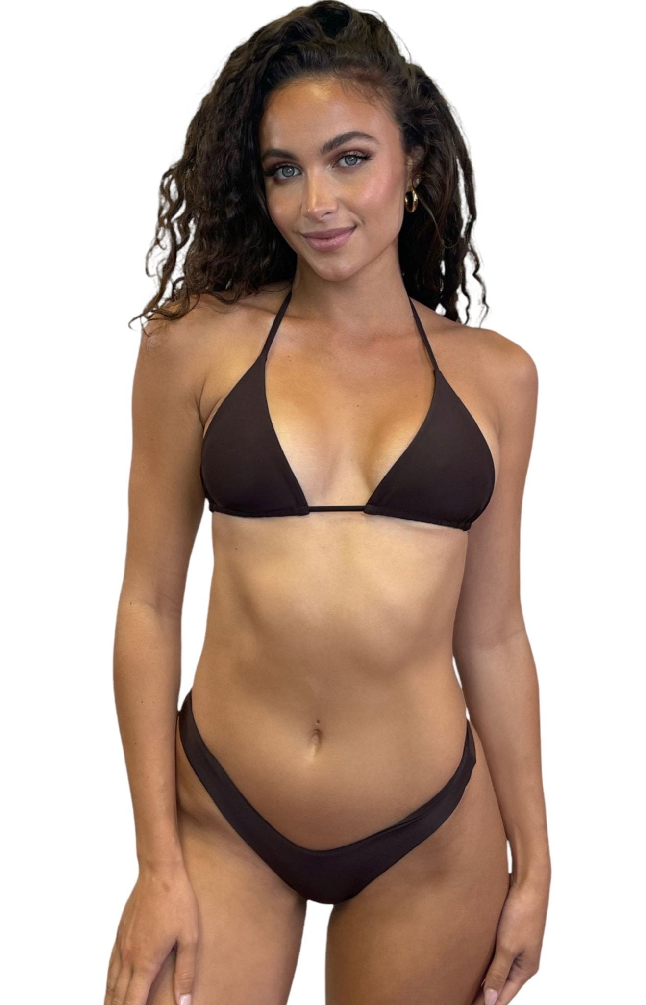 SKIN Y CUT BOTTOM - COCOA - Berry Beachy Swimwear