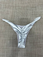 SLYTHER CHEEKY SCRUNCH BOTTOM SILVER - Berry Beachy Swimwear