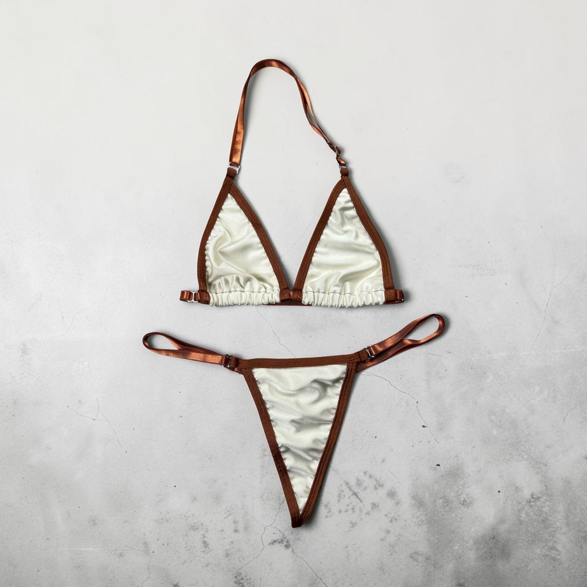 SUN KISSED TANNING BIKINI SET - BRONZED COCONUT - Berry Beachy Swimwear