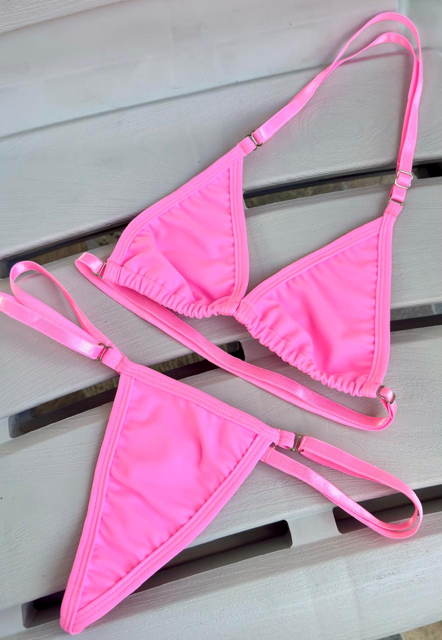 SUN KISSED TANNING BIKINI SET - BUBBLEGUM PINK - Berry Beachy Swimwear