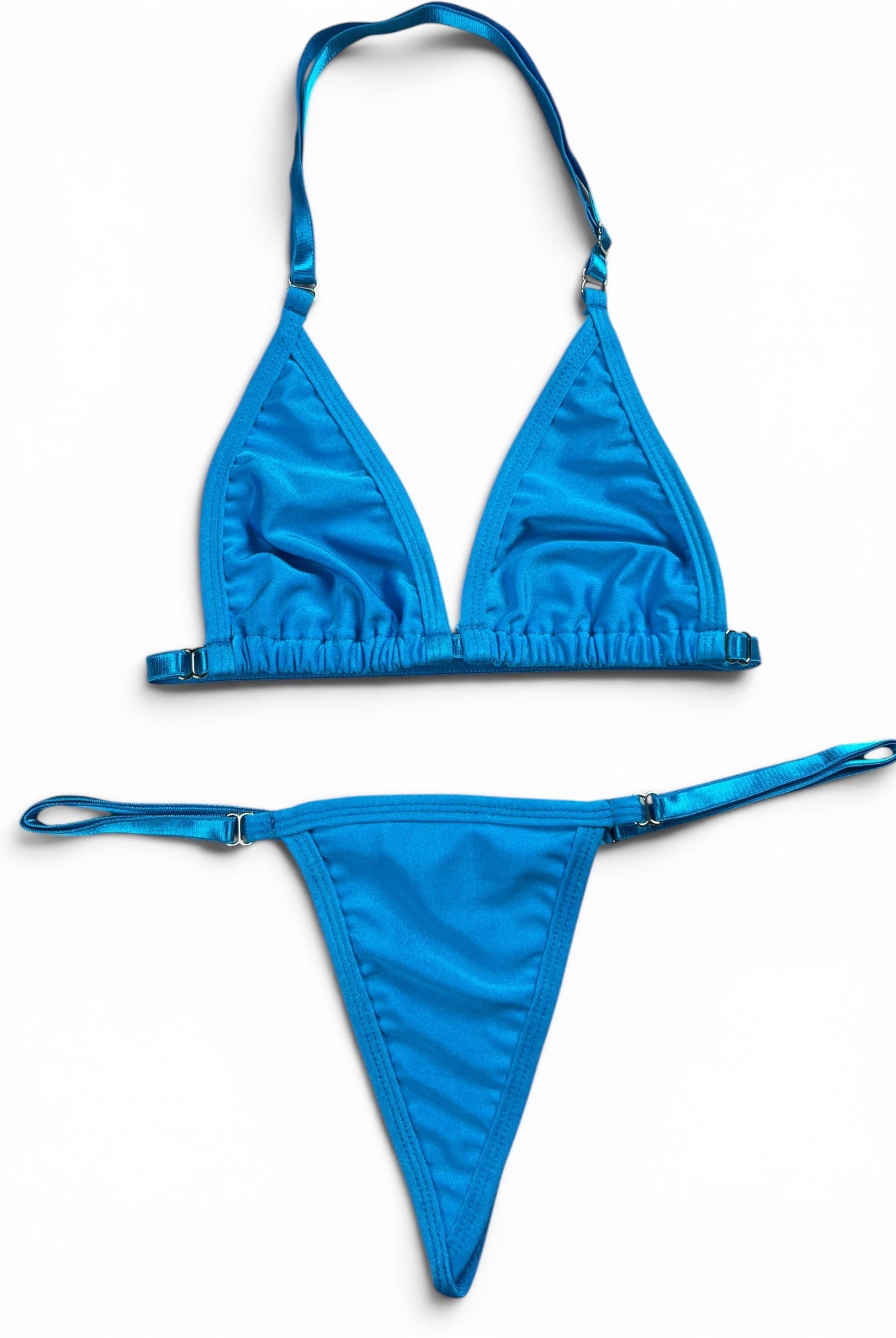 SUN KISSED TANNING BIKINI SET - CARIBBEAN BLUE - Berry Beachy Swimwear