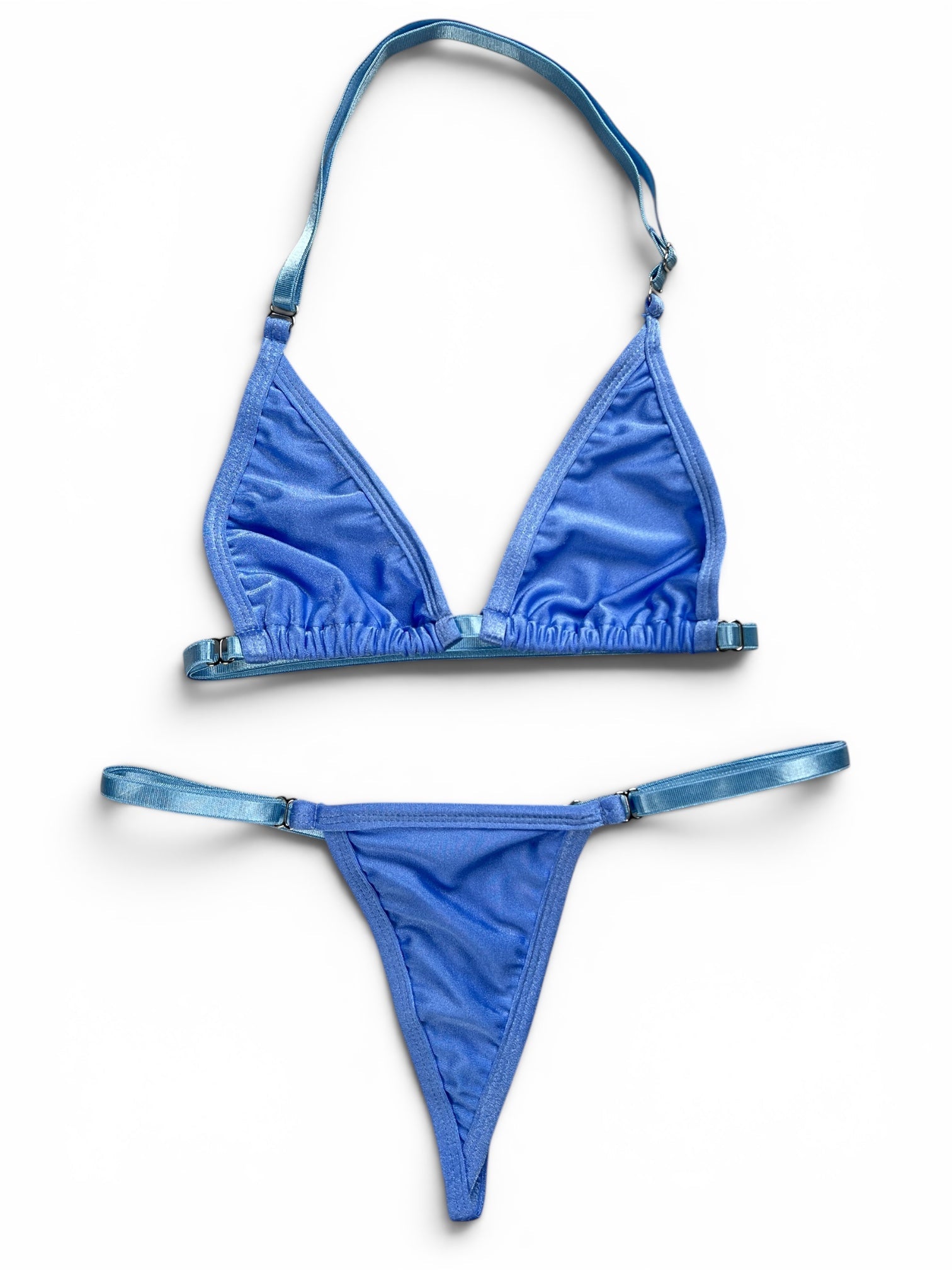 SUN KISSED TANNING BIKINI SET - COASTAL BLUE - Berry Beachy Swimwear