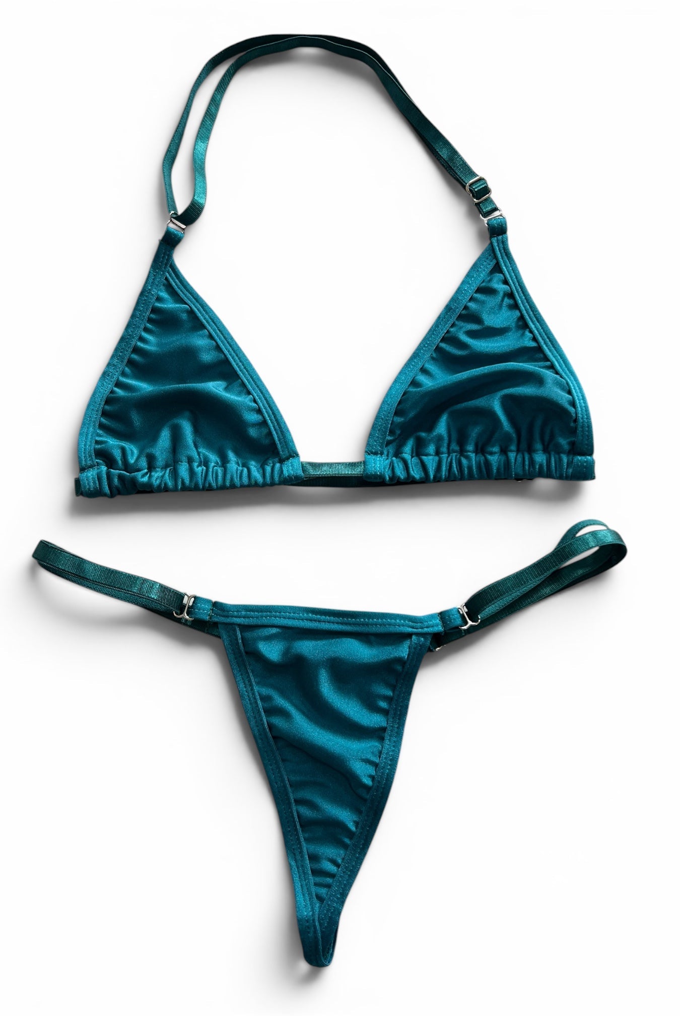 SUN KISSED TANNING BIKINI SET - COASTAL TEAL - Berry Beachy Swimwear