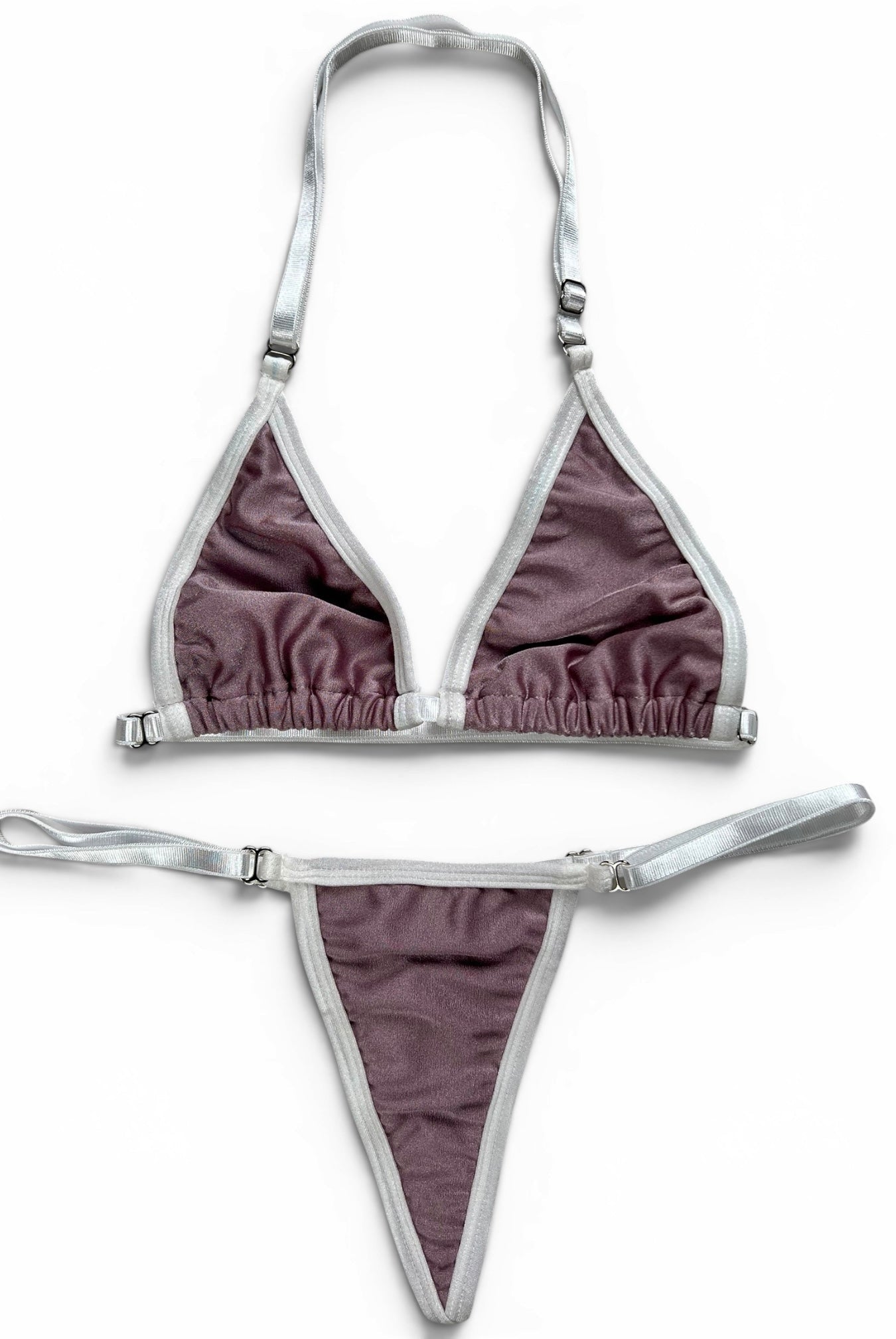 SUN KISSED TANNING BIKINI SET - DUSTY MAUVE - Berry Beachy Swimwear