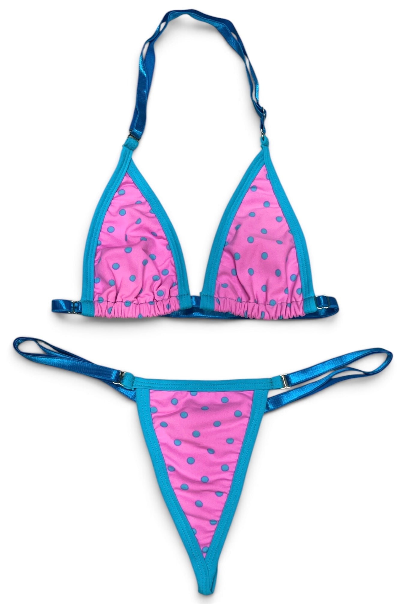 SUN KISSED TANNING BIKINI SET - FLAMINGO SPLASH - Berry Beachy Swimwear