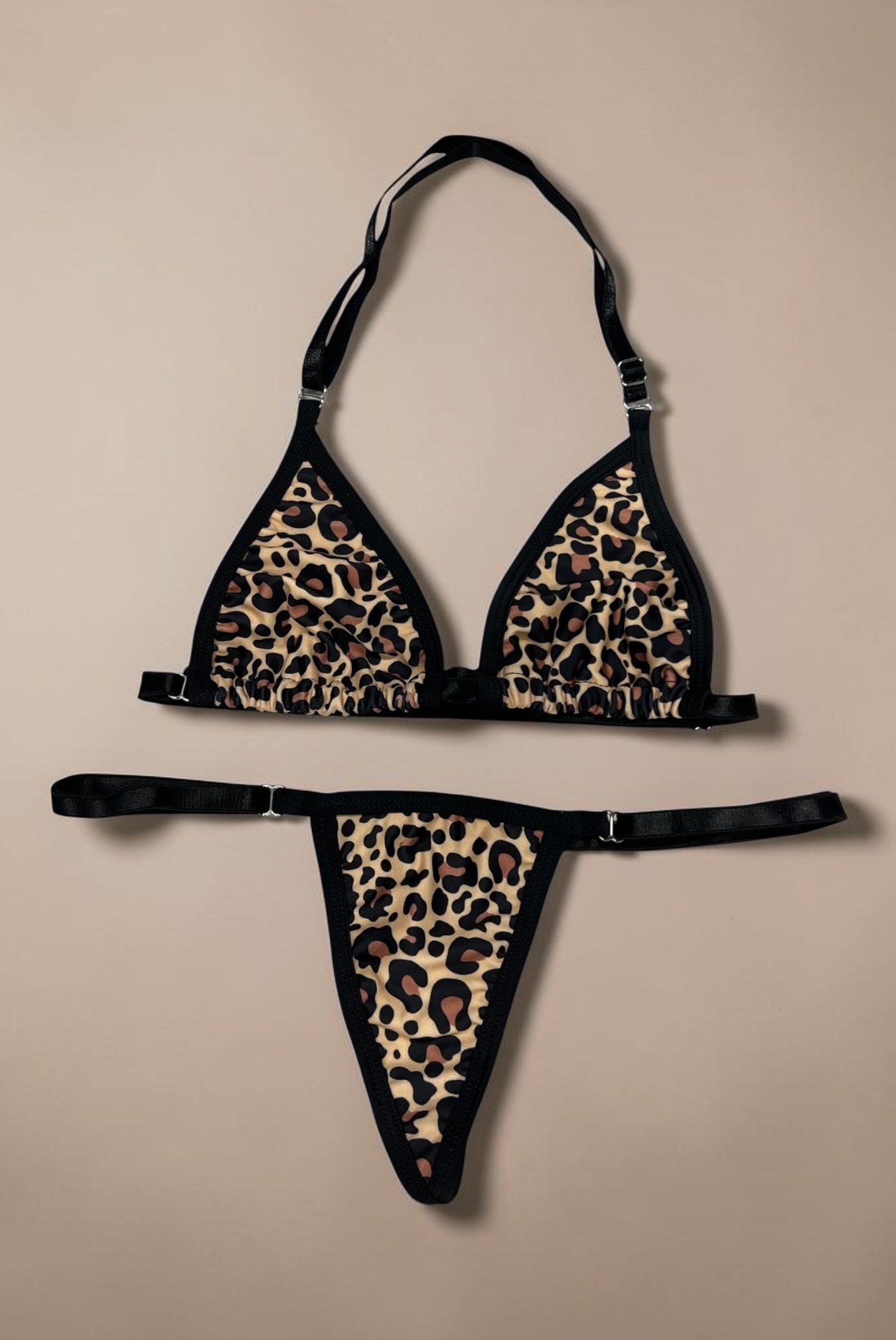 SUN KISSED TANNING BIKINI SET - GOLDEN LEOPARD - Berry Beachy Swimwear