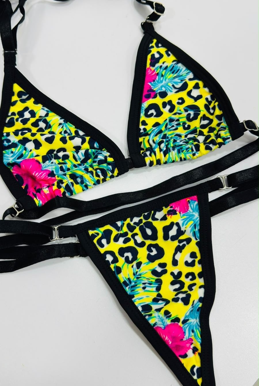 SUN KISSED TANNING BIKINI SET - NEON JUNGLE - Berry Beachy Swimwear