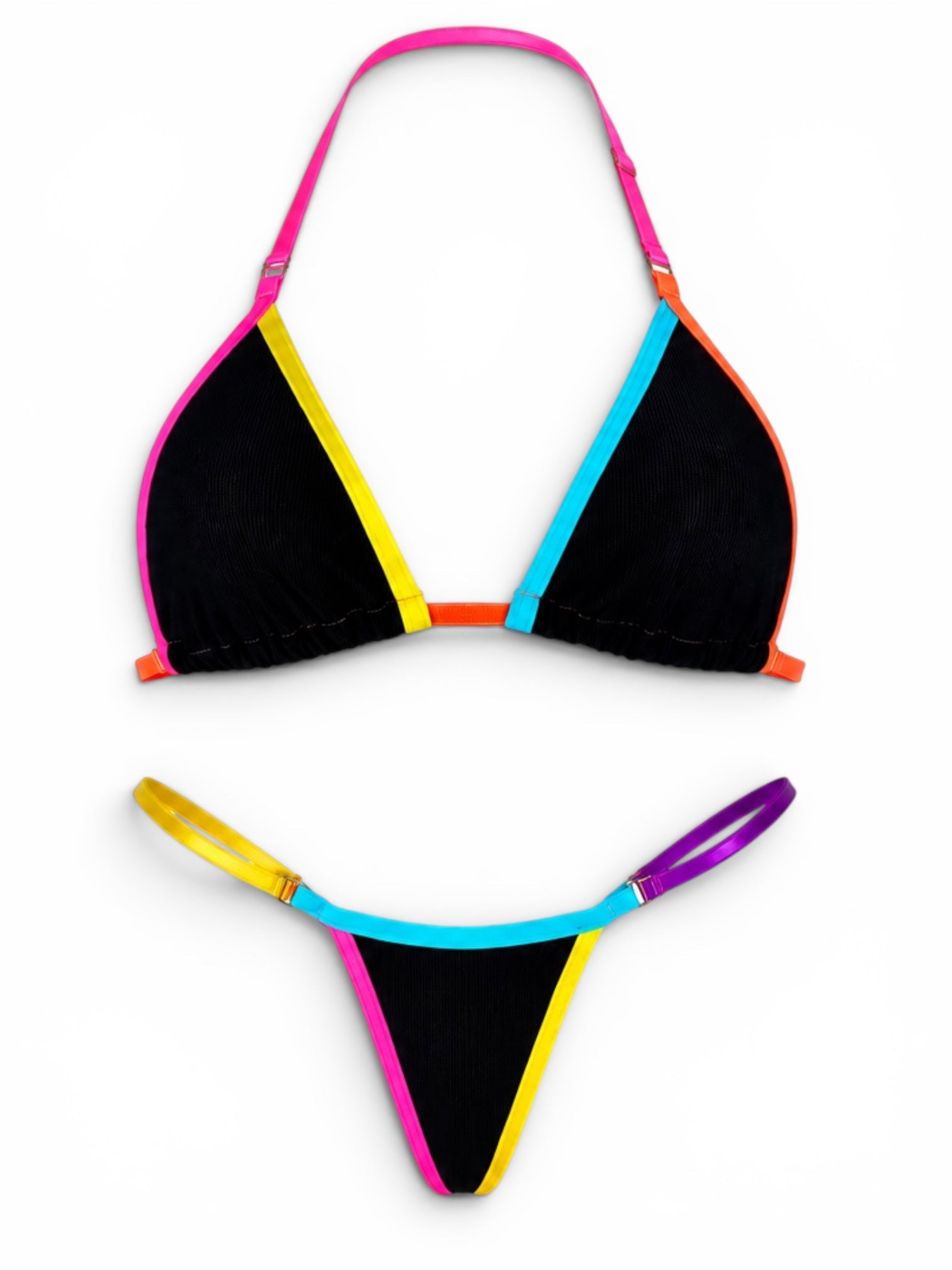 SUN KISSED TANNING BIKINI SET - NEON TROPIC - Berry Beachy Swimwear
