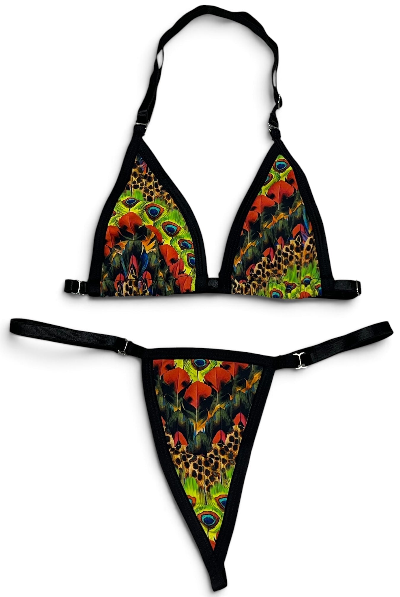 SUN KISSED TANNING BIKINI SET - PEACOCK PARADISE - Berry Beachy Swimwear