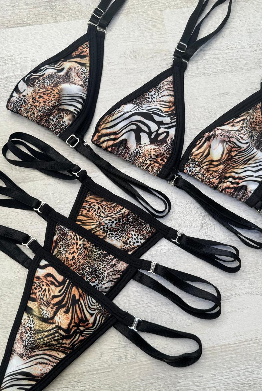 SUN KISSED TANNING BIKINI SET - SAFARI - Berry Beachy Swimwear