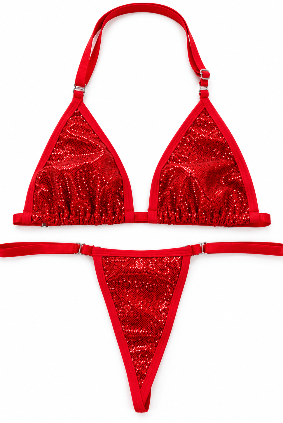 SUN KISSED TANNING BIKINI SET - SCARLET - Berry Beachy Swimwear