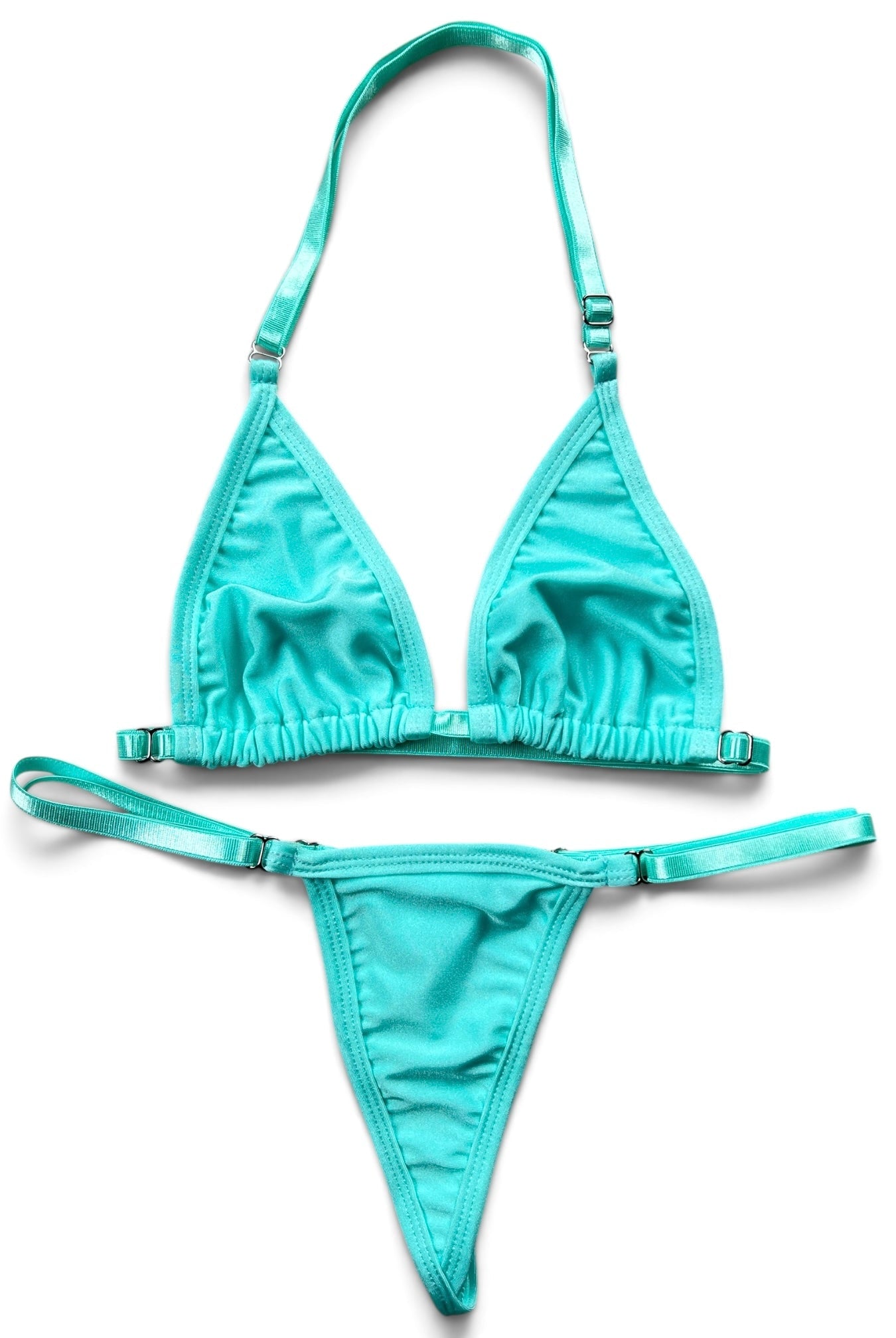 SUN KISSED TANNING BIKINI SET - SEA GLASS - Berry Beachy Swimwear