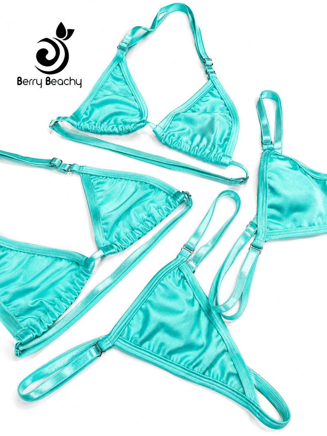 SUN KISSED TANNING BIKINI SET - SEA GLASS - Berry Beachy Swimwear