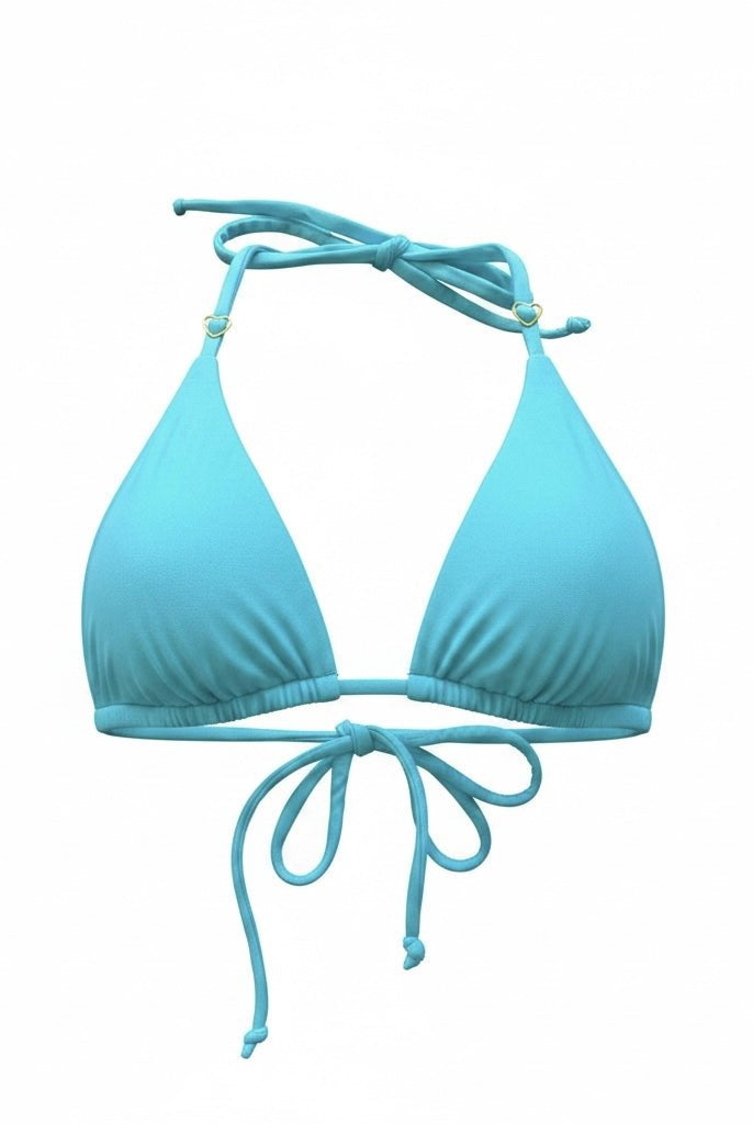SWEETHEART TRIANGLE TOP - SKY BLUE - Berry Beachy Swimwear