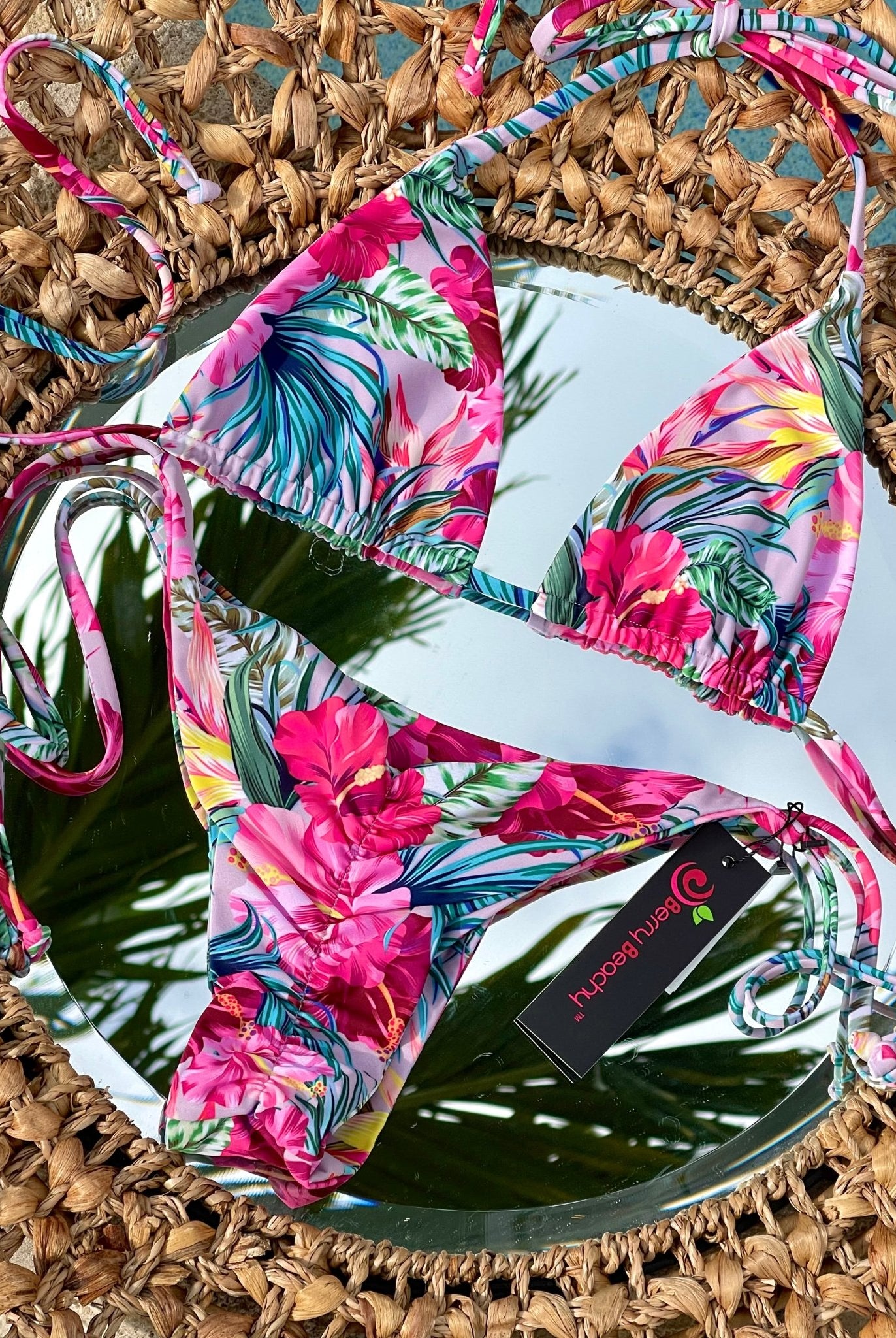 TAHITI CHEEKY SCRUNCH BOTTOM - Berry Beachy Swimwear