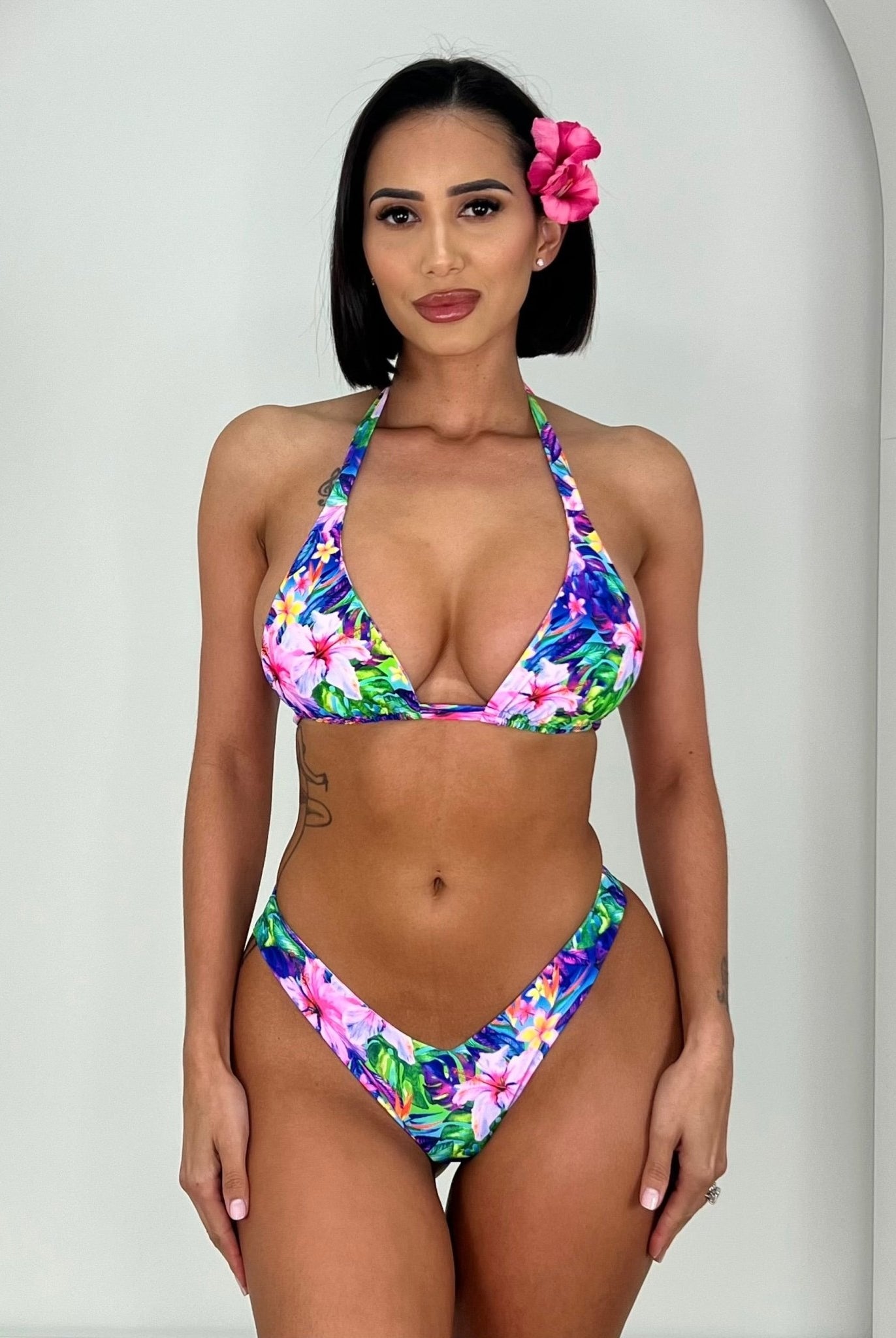 TROPICANA BLISS HALTER TOP - Berry Beachy Swimwear