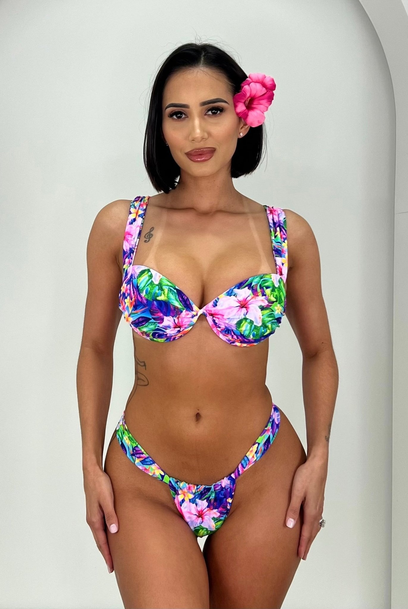 TROPICANA BLISS VINTAGE SLIDE BOTTOM - Berry Beachy Swimwear