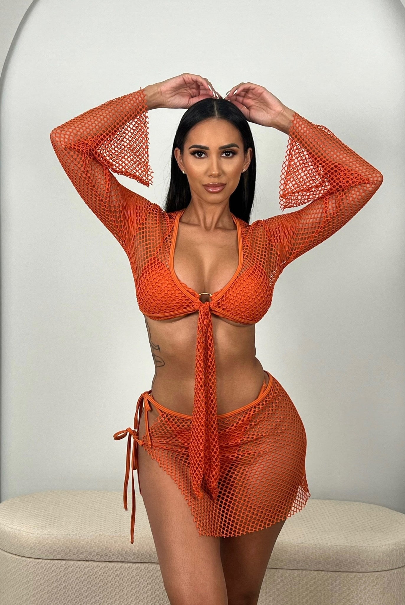 TULUM COVER UP TOP - GINGER - Berry Beachy Swimwear