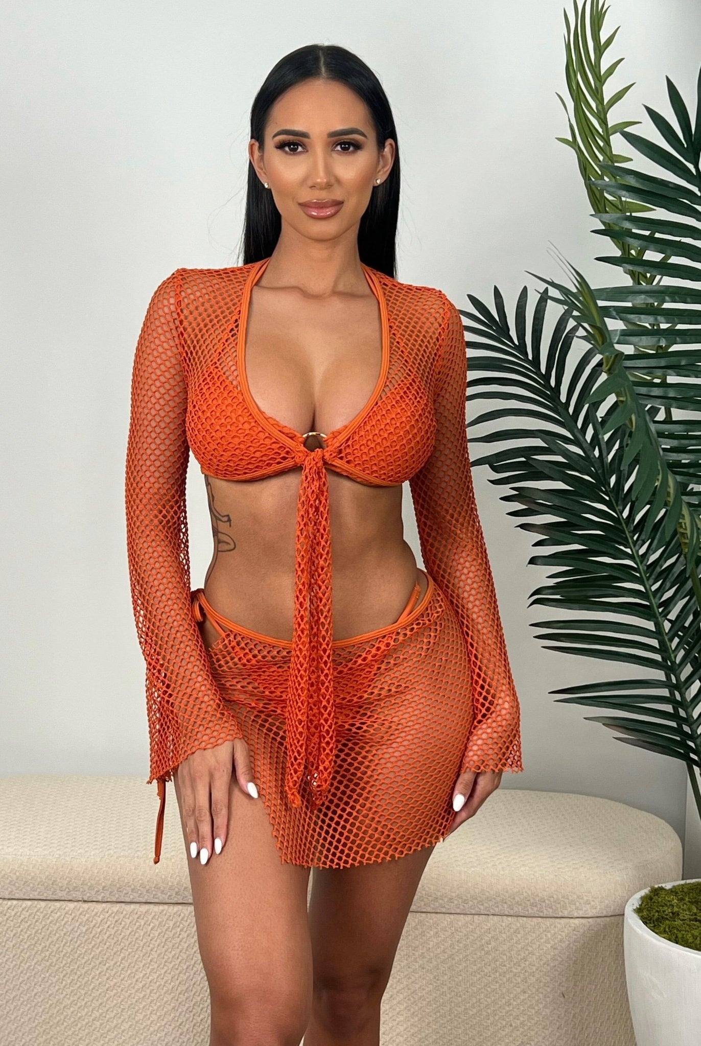 TULUM COVER UP TOP - GINGER - Berry Beachy Swimwear