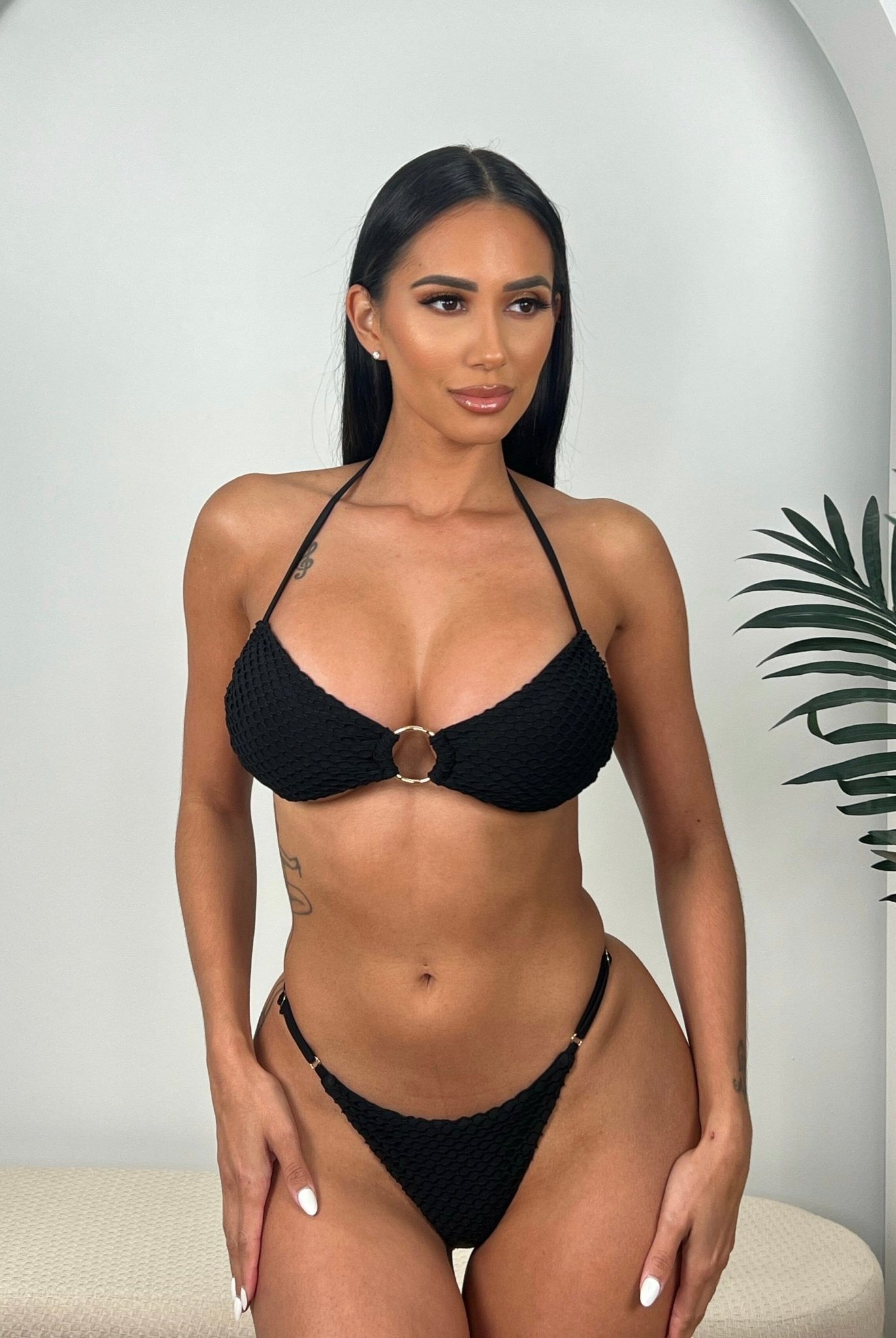 TULUM MINIMAL BOTTOM - BLACK - Berry Beachy Swimwear