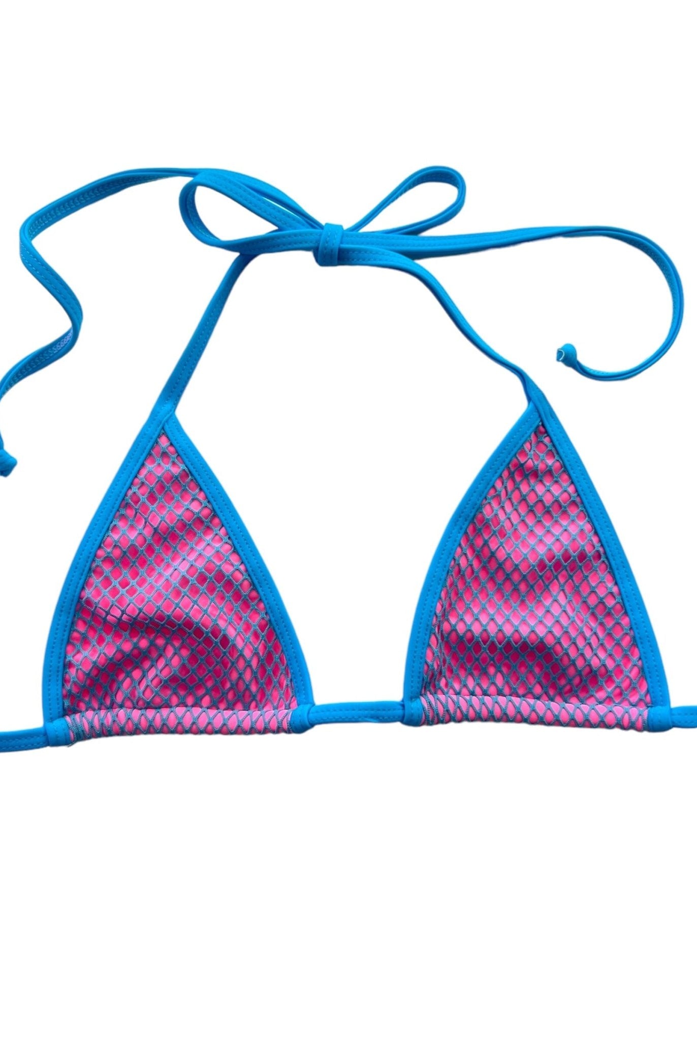 TULUM NEON TRIANGLE TOP - COTTON CANDY - Berry Beachy Swimwear