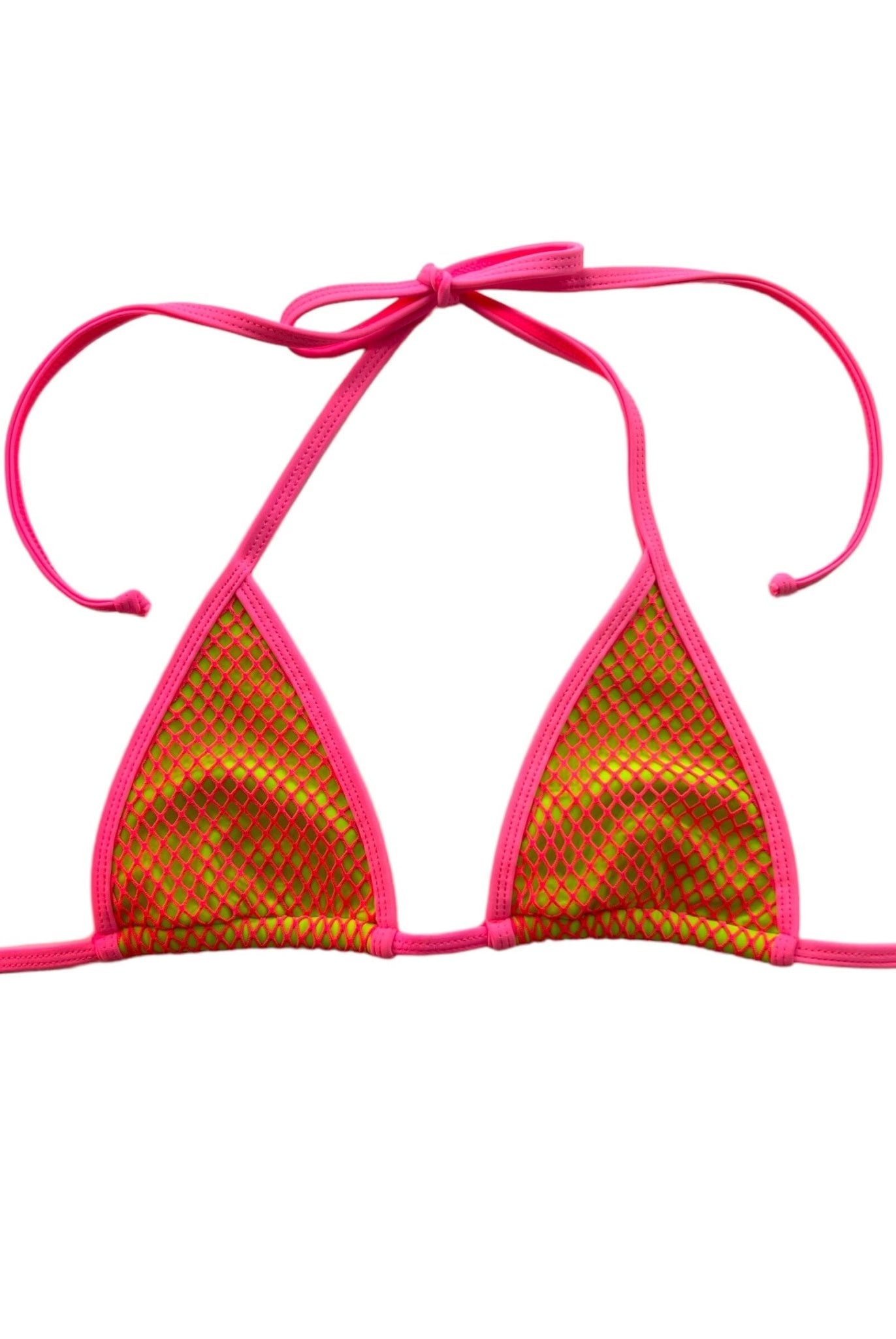 TULUM NEON TRIANGLE TOP - KIWI - Berry Beachy Swimwear