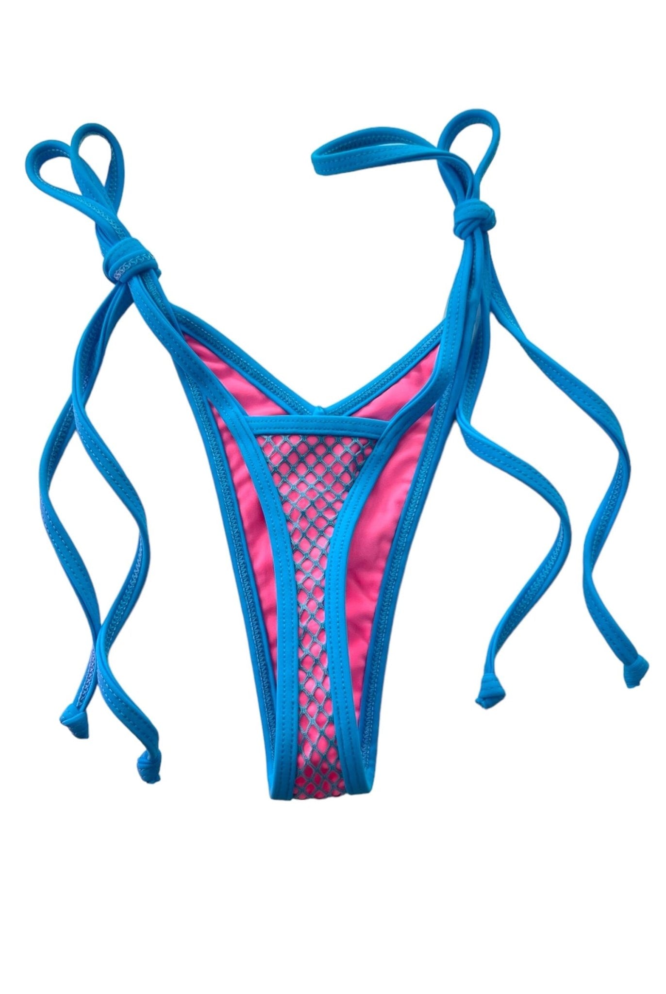 TULUM NEON V CUT THONG BOTTOM - COTTON CANDY - Berry Beachy Swimwear