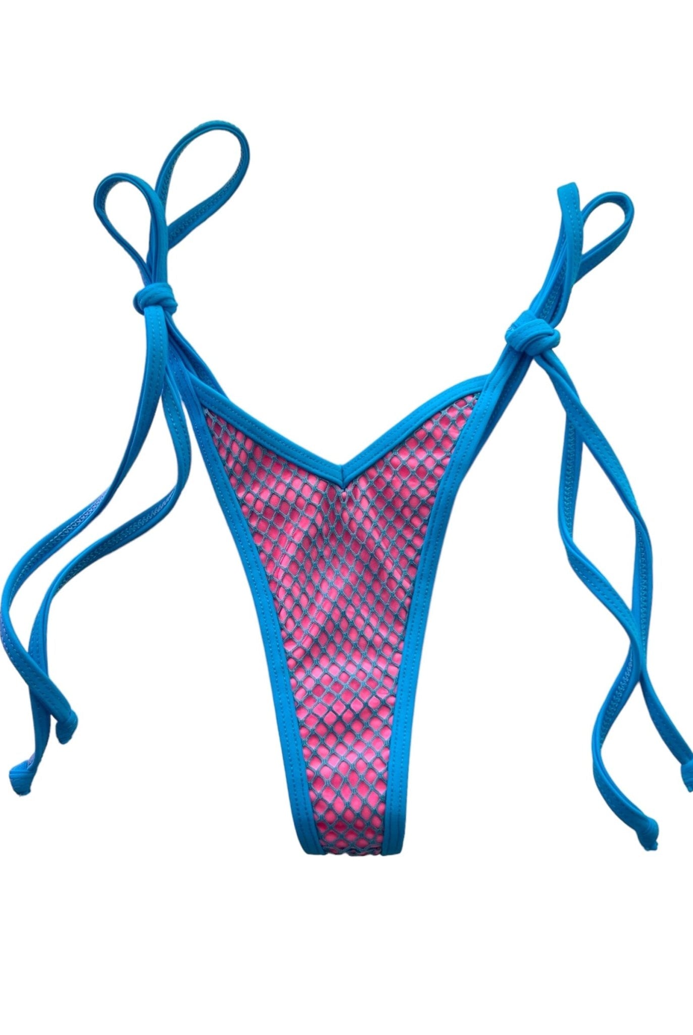 TULUM NEON V CUT THONG BOTTOM - COTTON CANDY - Berry Beachy Swimwear