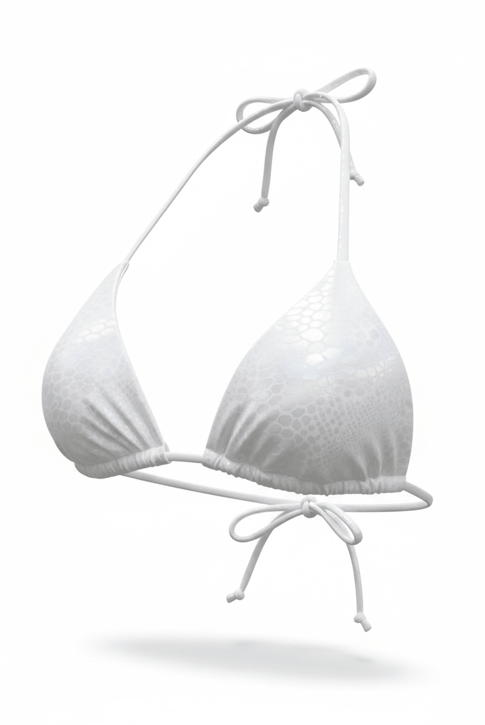 VIPER TRIANGLE TOP - WHITE - Berry Beachy Swimwear