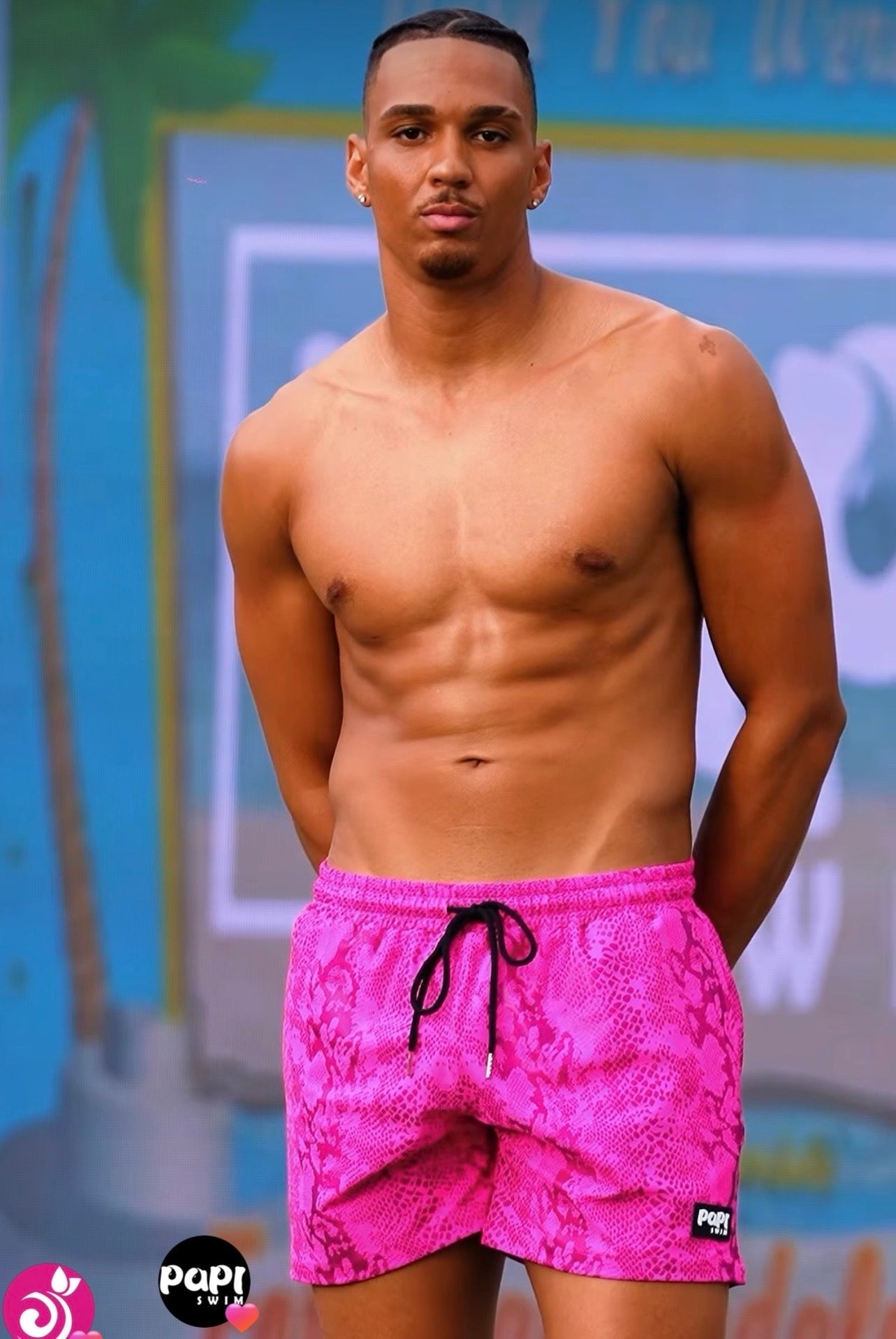 VIPER TRUNKS 5.5" & 7.5" STRETCH - PINK - Berry Beachy Swimwear