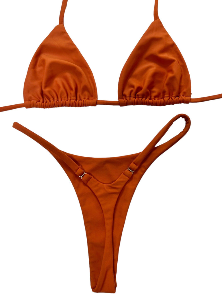 DIPPED SEAMLESS THONG BOTTOM- GINGER - Berry Beachy Swimwear