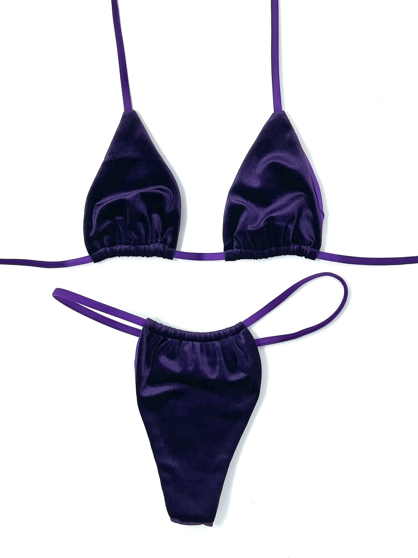 DAKOTA VELVET SLIDE BOTTOM- PLUM