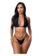 ADELE RING THONG BOTTOM- BLACK - Berry Beachy Swimwear