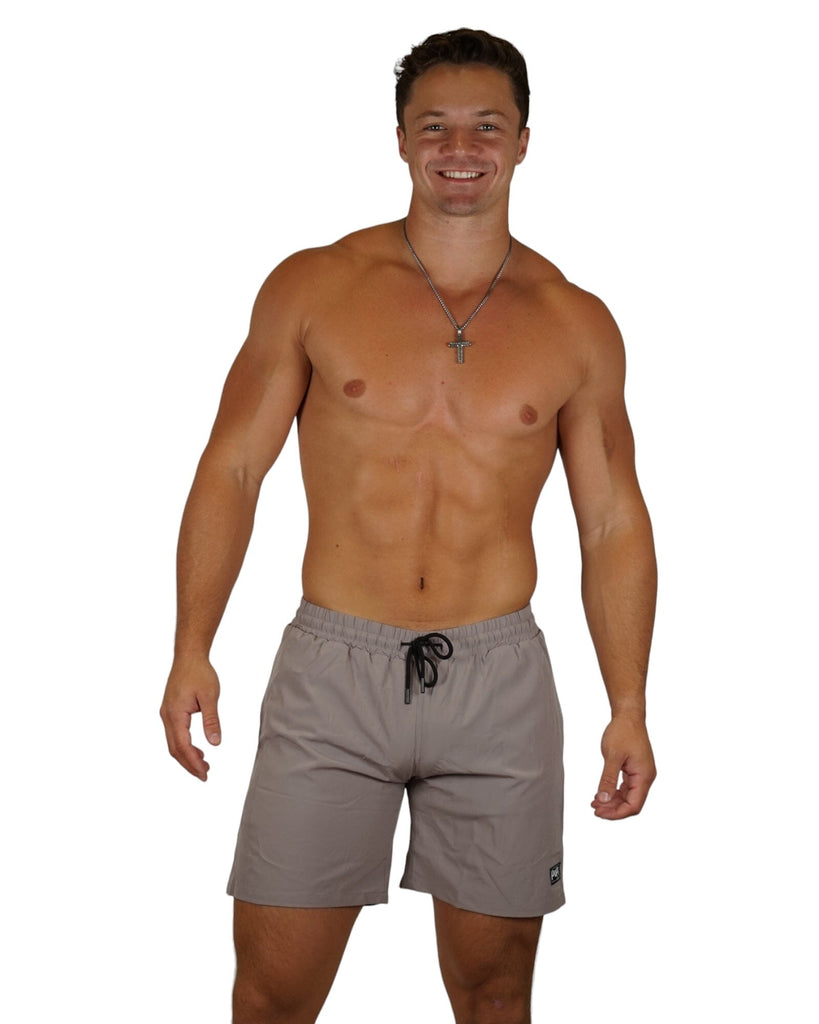 PAPI MEN TRUNKS 5.5" & 7.5" STRETCH- GRAY - Berry Beachy Swimwear
