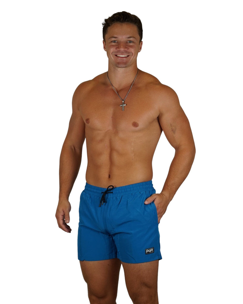 PAPI MEN TRUNKS 5.5" & 7.5" STRETCH-BLUE - Berry Beachy Swimwear