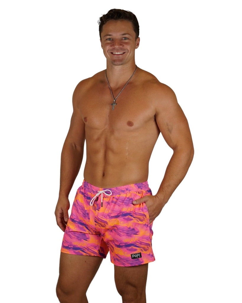 EUPHORIA MEN TRUNKS 5.5" & 7.5" STRETCH - Berry Beachy Swimwear